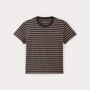 Everlane Women's Box-Cut T-Shirt in Essential Cotton in Artist Clay/Black, Size…